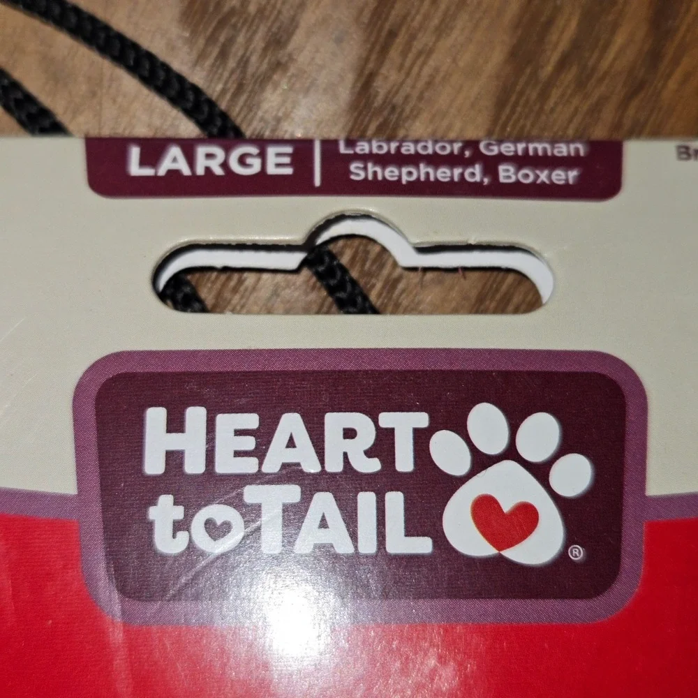 Heart to Tail Large Pet Boots Black Fleece Lined Reflective Non-Slip Dog Shoes
